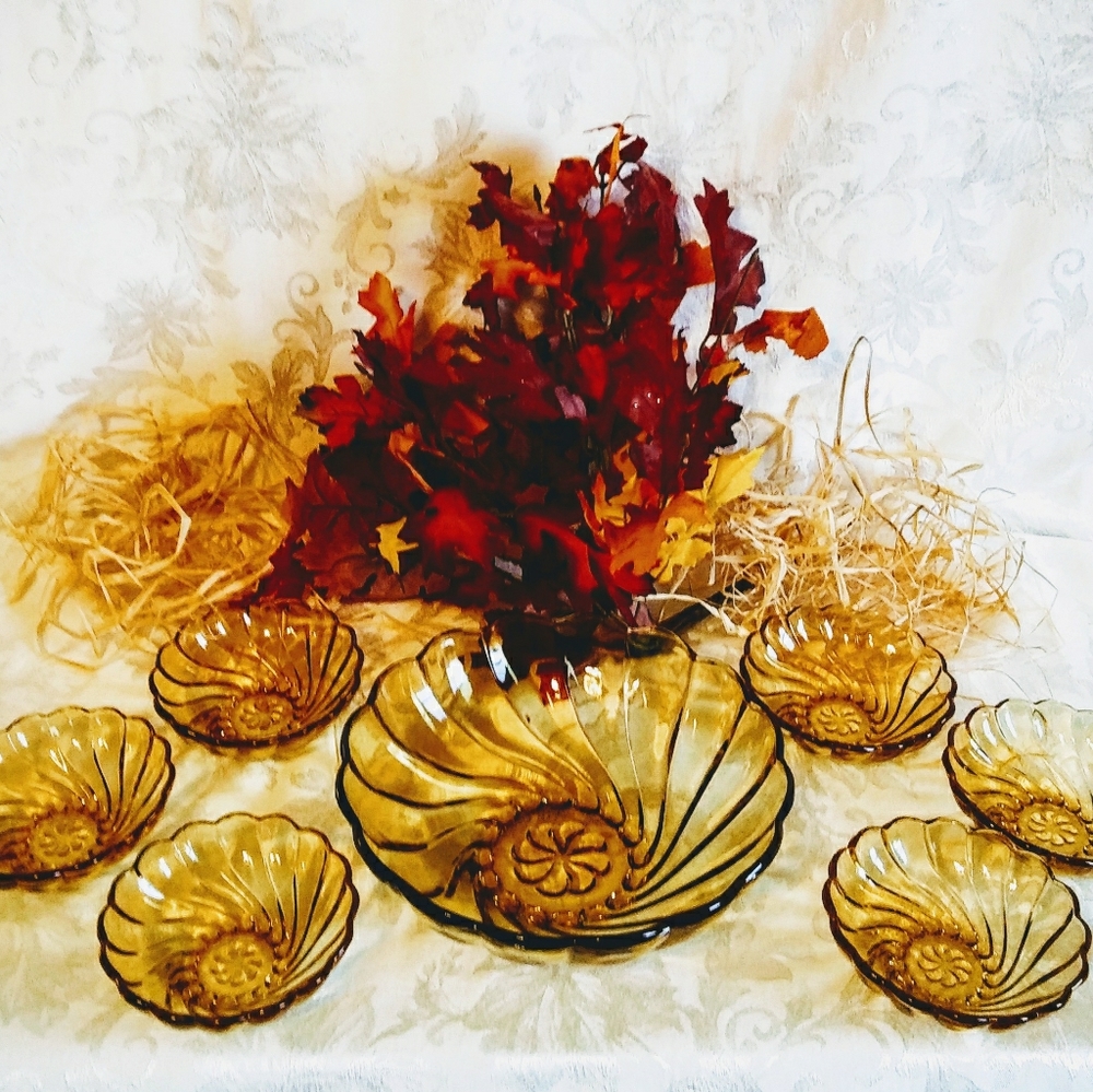 Vintage, 1970s, Serving Bowl Set from Indiana Glas